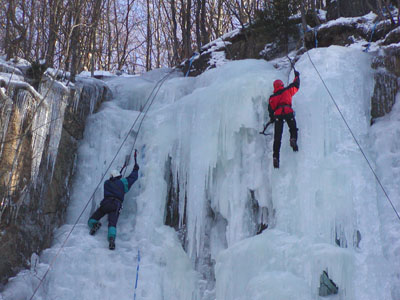 Ice climbing - Oldřichov - February 2003