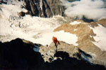 Mont Blanc - sestup - fotografie se po kliknutí zvětší.