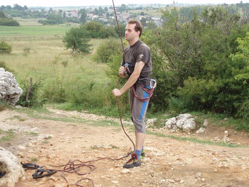 Lezení na vápenci v Polsku - jistím