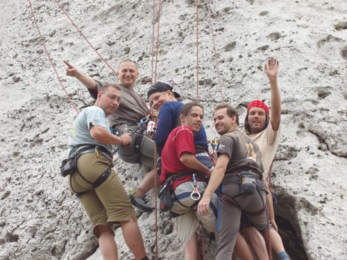 Lezení na vápenci v Polsku - společná fotografie